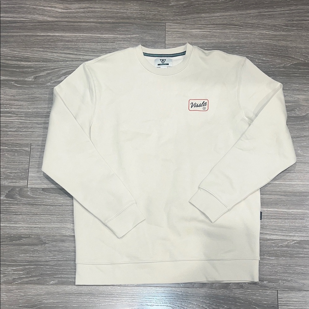 VISSLA Men's Cream Crewneck Sweater